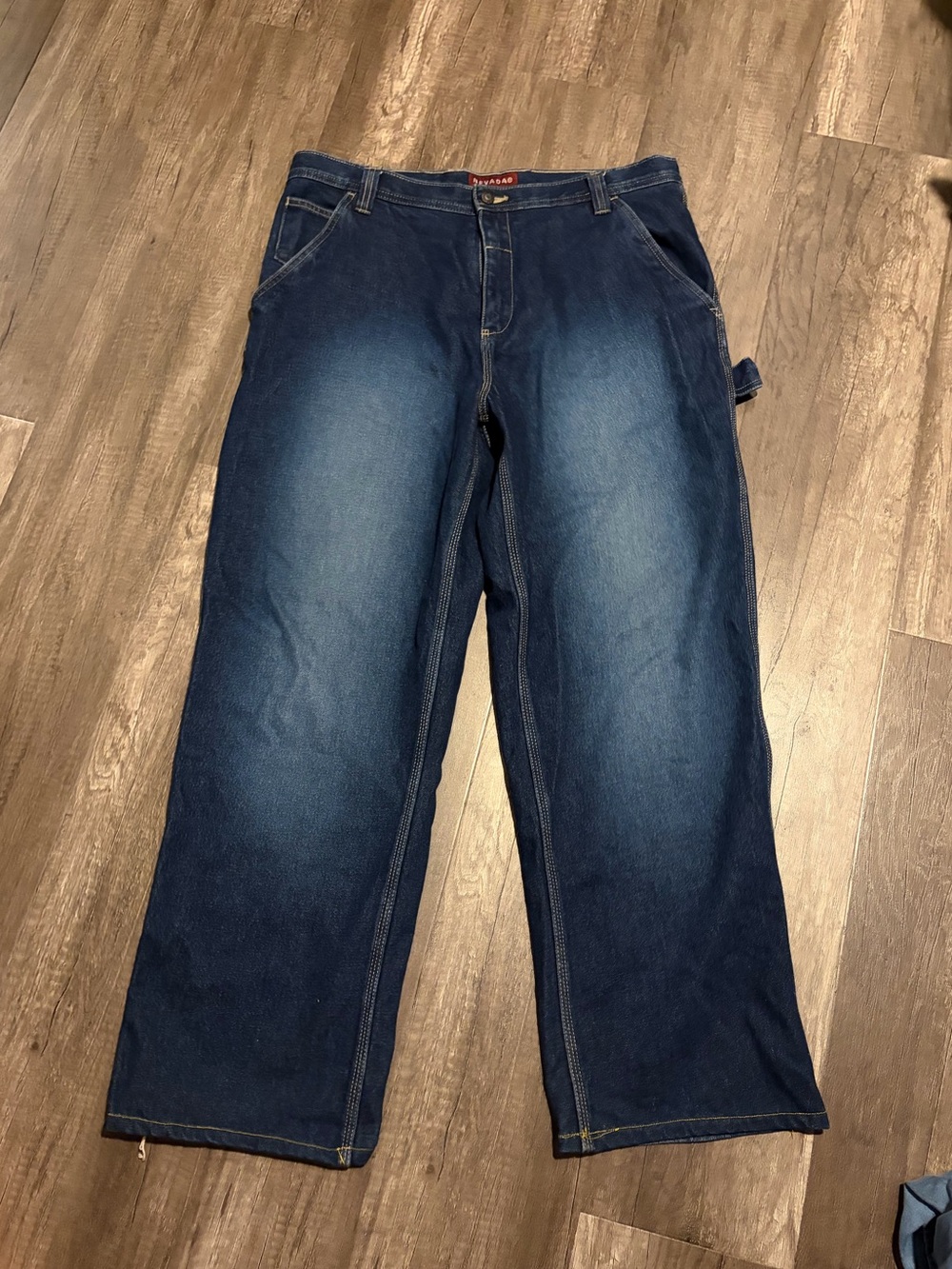 Nevada Baggy men’s faded dark blue carpenter jeans - Picture 3 of 5
